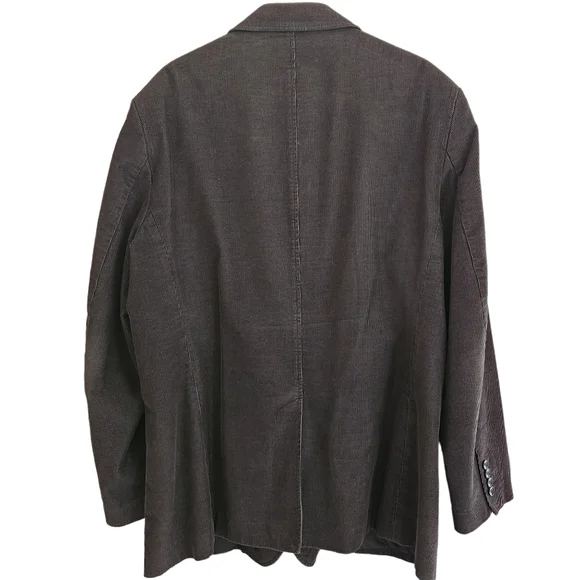 Eddie Bauer Men Corduroy Gray 3 Button Single Vent Fully Lined Sport Coat Size L - Picture 2 of 10